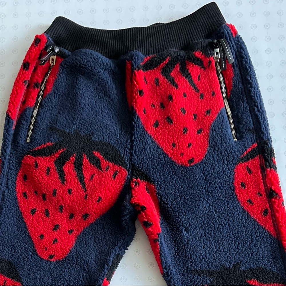 Unisex’s JW Anderson Strawberry Print Fleece Joggers